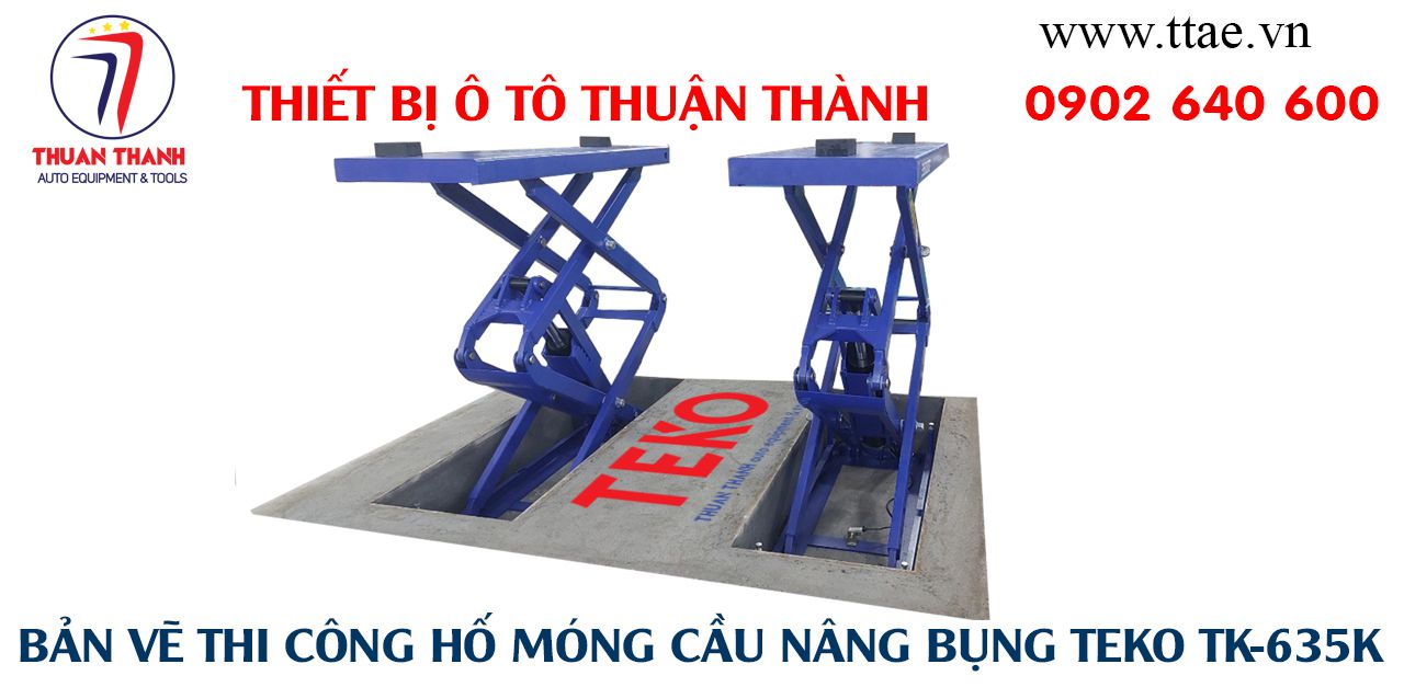 Hướng dẫn đào hố móng cầu nâng rửa xe lắp nỗi Việt Nam