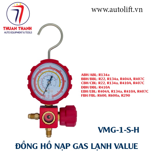 Đồng hồ đơn nạp gas lạnh cao áp VMG-1-S-H