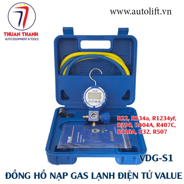 Đồng hồ nạp gas đơn thấp áp điện tử Value VDG-S1