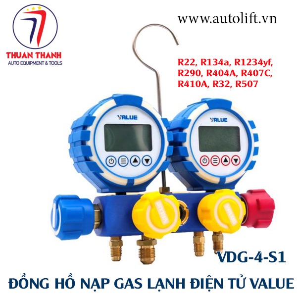 Bộ đồng hồ nạp gas lạnh điên tử đa năng Value VDG-4-S1