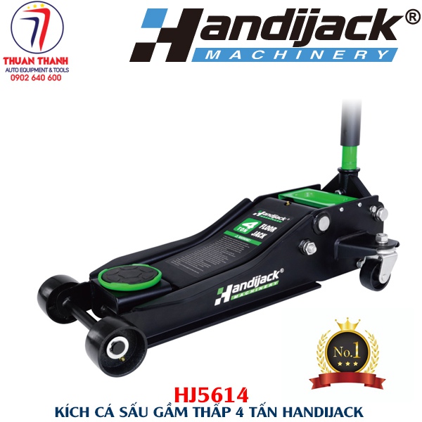 Kích cá sấu 4 tấn gầm thấp 2 ti bơm nâng Handijack HJ5614 sử dụng cho xe ô tô