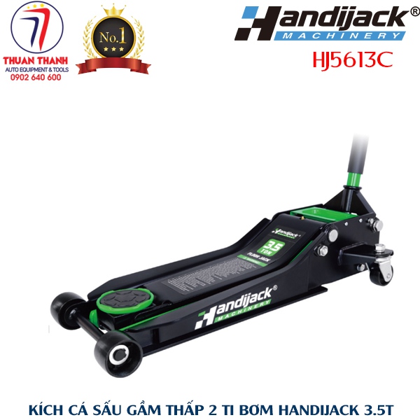 Kích cá sấu 3.5 tấn gầm thấp 2 ti bơm nâng Handijack HJ5613C sử dụng cho xe ô tô