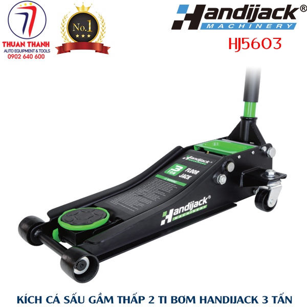 Kích cá sấu 3 gầm thấp 2 ti bơm Handijack HJ5603
