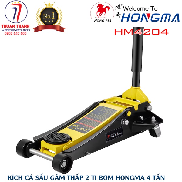 Kích cá sấu 4 tấn 2 ti bơm gầm thấp HONGMA HM4204