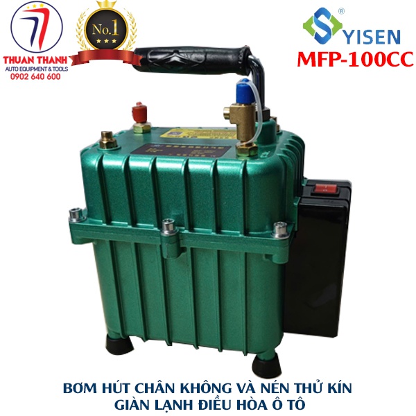 Máy bơm hút chân không và nén thử xì gas giàn lạnh xe ô tô Yisen MFP-100CC