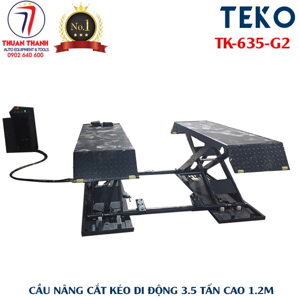 Cầu nâng ô tô di động cắt kéo TEKO 3.5 tấn TK-635-G2 sử dụng trong garage