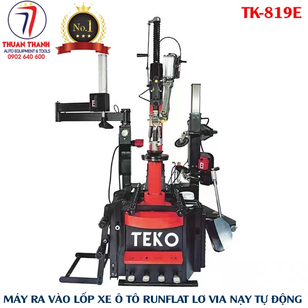 Máy ra vỏ lốp Runflat có tay tì đè nạy tự động TEKO TK-819E