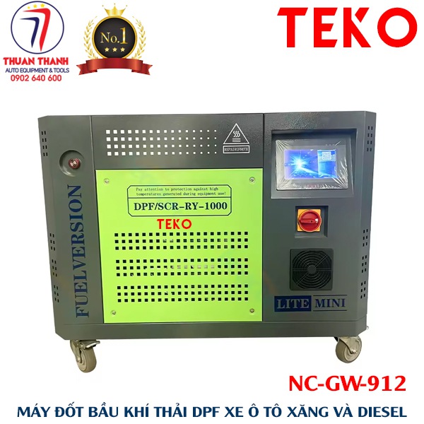 Máy đốt bầu khí thải carbon cattalytic DPF xe ô tô TEKO NC-GW-912 sử dụng trong garage sửa chữa bảo dưỡng chuyên nghiệp
