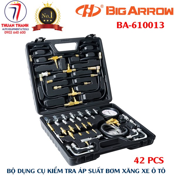 Bộ dụng cụ kiểm tra áp suất bơm xăng xe ô tô 42 chi tiết Huafeng Big Arow BA-610013