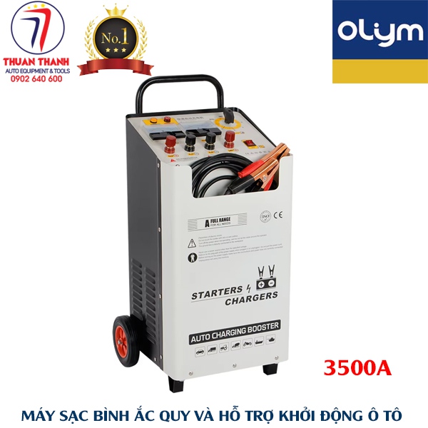 Máy sạc bình ắc quy và hỗ trợ khởi động xe ô tô Olym 3500A dây đồng 100%