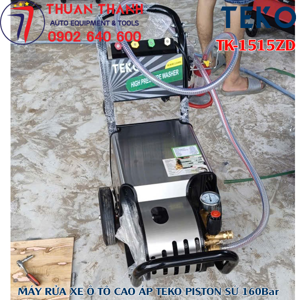 Máy rửa xe ô tô áp lực cao 220v 160bar 3.7kw piston sứ chuyên dùng cho tiệm rửa xe hiện đại bền bỉ