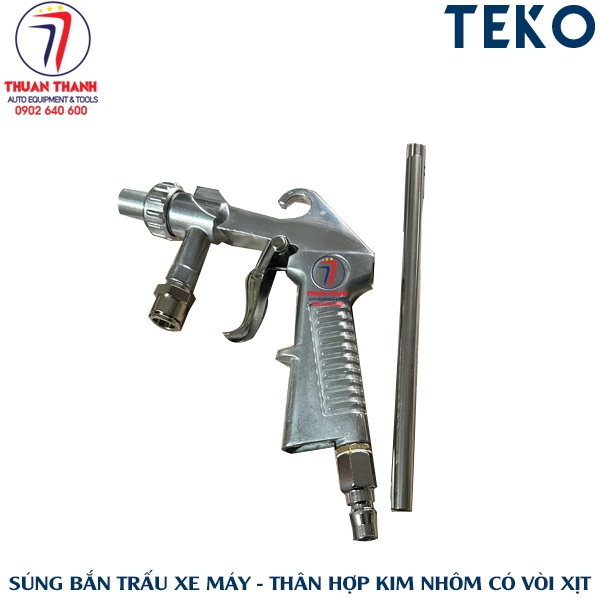 Súng bắn trấu xe máy Honda Yamaha loại tốt thân hợp kim nhôm có vòi xịt inox
