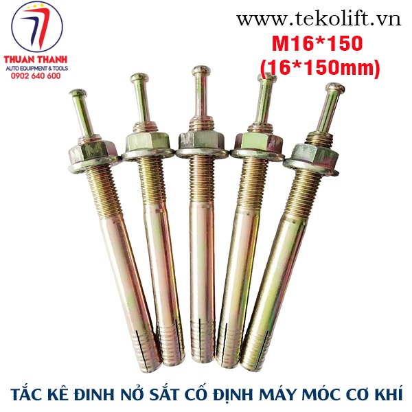 Tắc kê đinh nở sắt size M16x150mm chuyên dùng cố đinh máy móc công nghiệp
