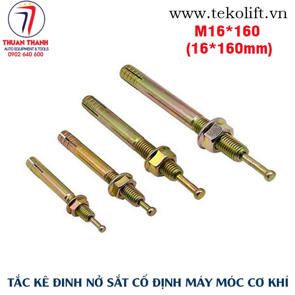 Tắc kê đinh nở sắt M16x160 sử dụng cố định máy móc công nghiệp