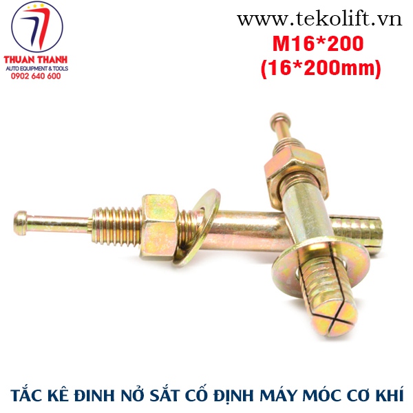 Tắc kê đinh nở sắt M16x200 chuyên dùng cho thợ lắp đặt cầu nâng ô tô