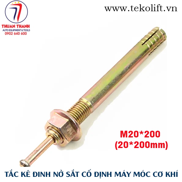 Tắc Kê Đinh Nở Sắt M20x200mm – Bu Lông Nở Thép Chuyên Dùng Lắp Đặt Máy Móc Công Nghiệp & Thiết Bị Dân Dụng