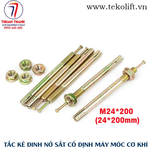 Tắc kê đinh nở sắt lắp đặt máy móc công nghiệp M24x200 chuyên dùng