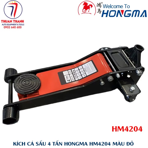 Kích Cá Sấu Gầm Thấp 4 Tấn HONGMA HM4204 – 2 Ty Bơm Nâng Xe Ô Tô 4–7 Chỗ