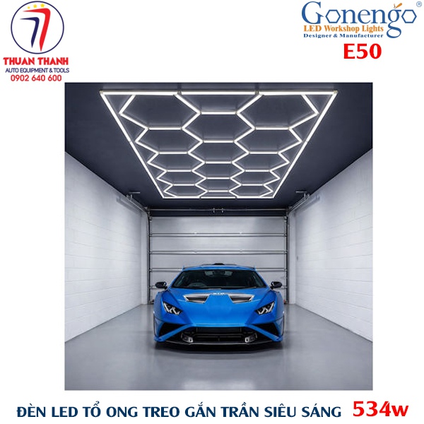 Đèn Led tổ ong công suất lớn cho trung tâm sửa chữa ô tô công suất 850w