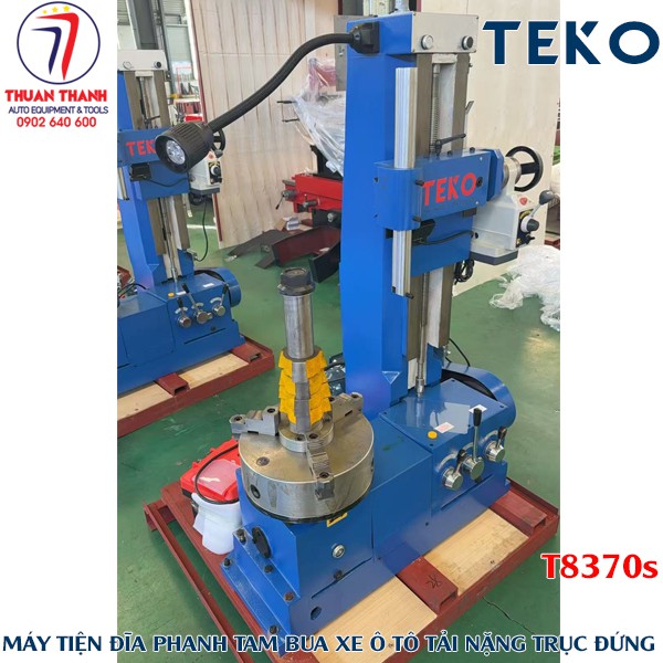 Máy tiện tam bua và đĩa phanh xe ô tô tải nặng TEKO T8370s kiểu trục đứng